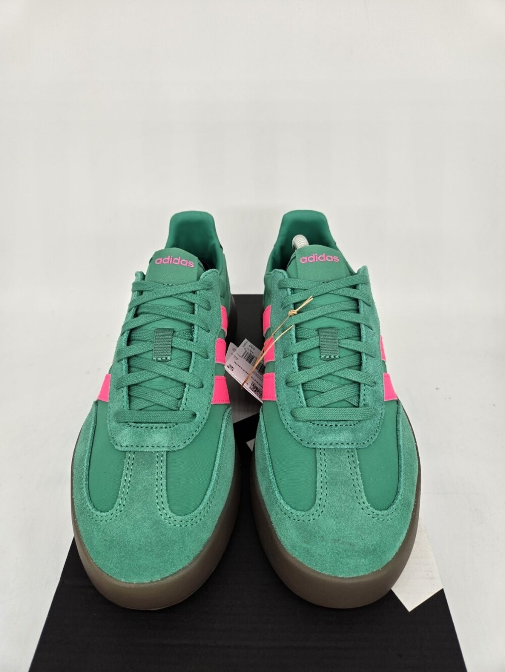 adidas Women's Barreda Decode JR3540 Semi Court Green Lucid Pink Shoes Size 6 - Picture 2 of 8